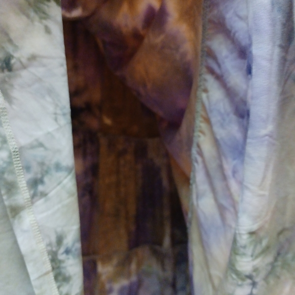 Purple Lilac Lavender Boho Tie Die Tiered Dress M New Tags NWT - Picture 9 of 9